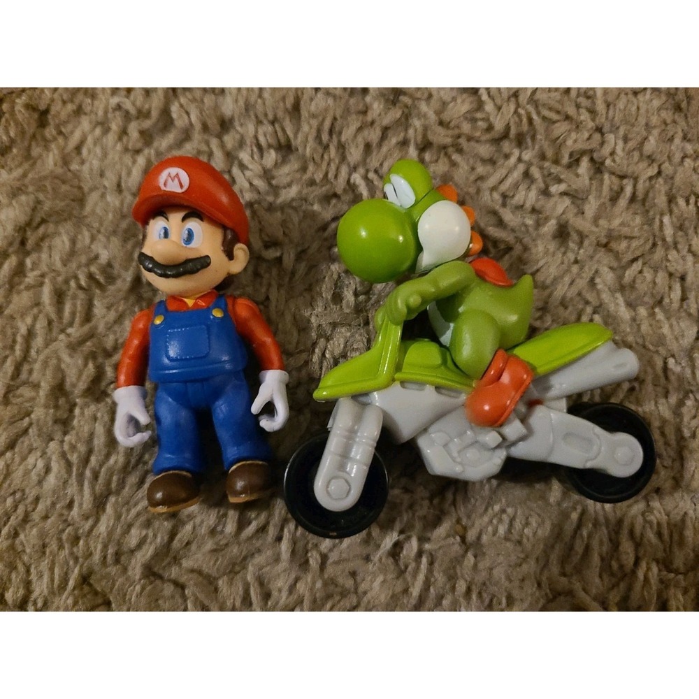 Super Mario and Yoshi figures